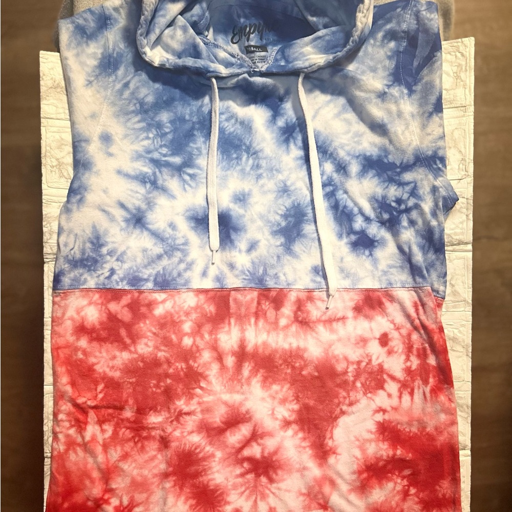 Men’s Empyre - tie dye short sleeve drawstring hoodie shirt